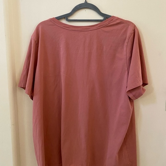 BOMBAS BEE BETTER COTTON LIGHTWEIGHT PINK V-NECK T-SHIRT SIZE 1X - Picture 3 of 4